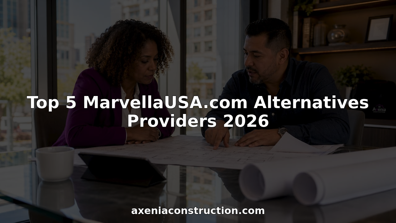 Contractor and client reviewing plans at office table