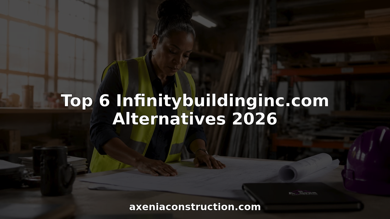 Construction manager reviewing building plans at site trailer