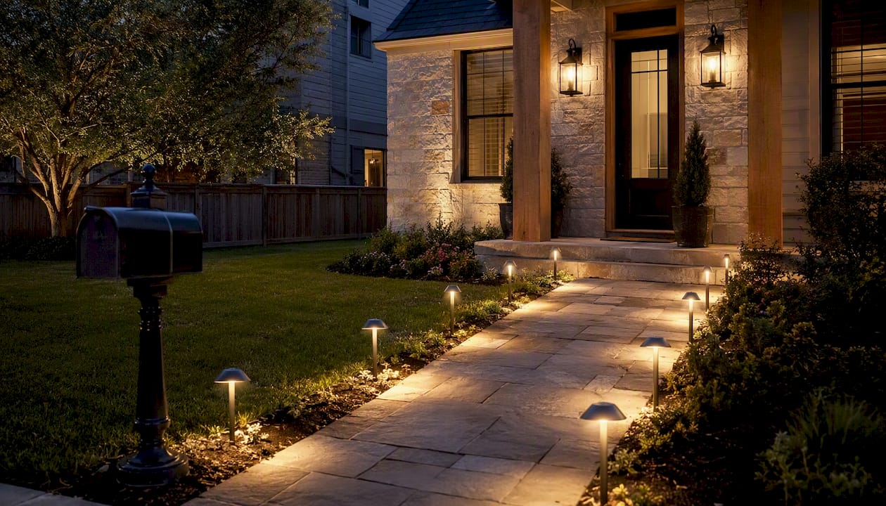Solar pathway and porch lighting