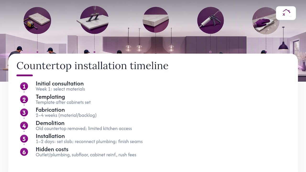 What Happens During Countertop Installation, and When Should You Hire a Contractor? — overview diagram