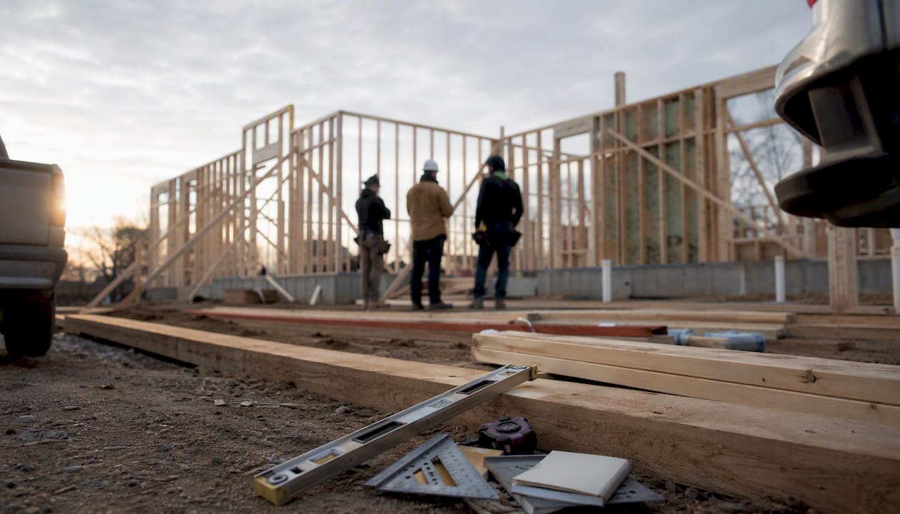 Virginia residential construction site framing