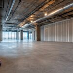 Unfinished commercial shell space awaiting buildout