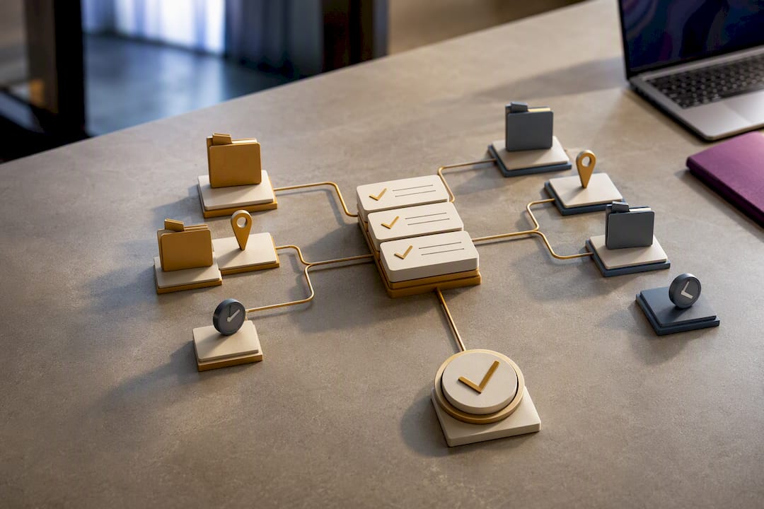Closeout tasks assigned through accountable workflow