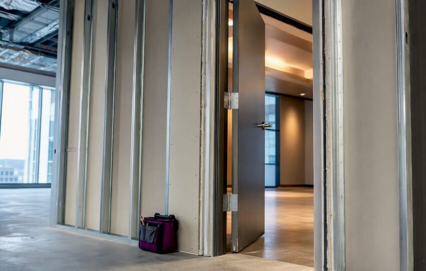 Rated commercial demising wall opening