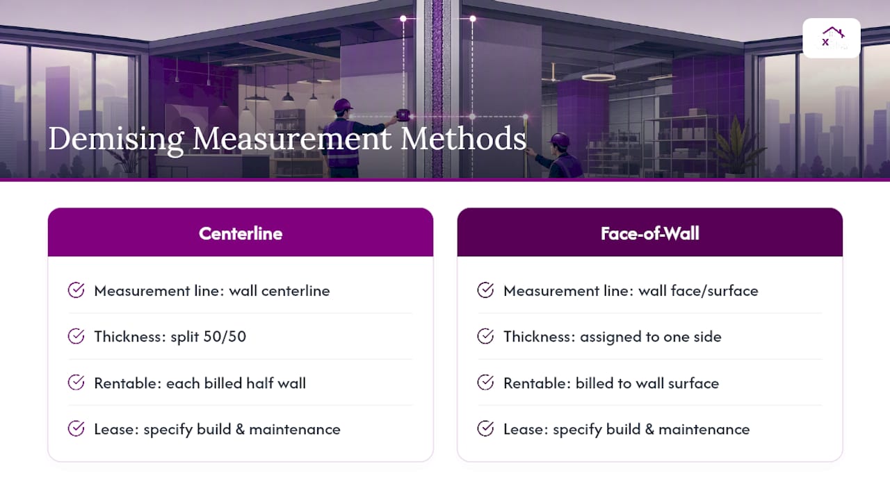 Centerline versus face-of-wall measurements