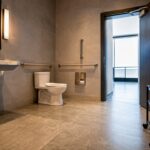 Completed accessible commercial restroom layout