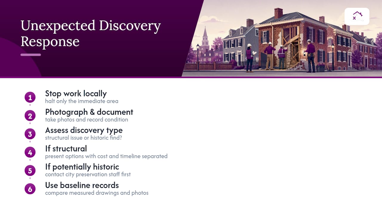 Unexpected discovery response process diagram