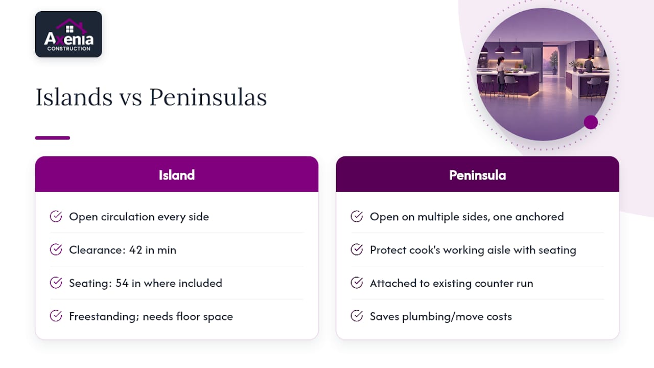Island and peninsula clearance comparison