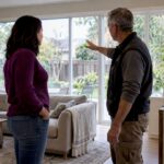 Homeowner and contractor assess existing living space