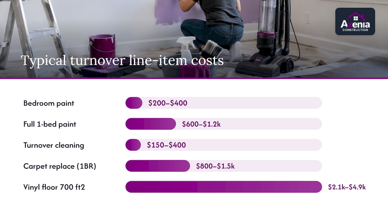 Line-item cost breakdown: typical tasks and U.S. price ranges — overview diagram