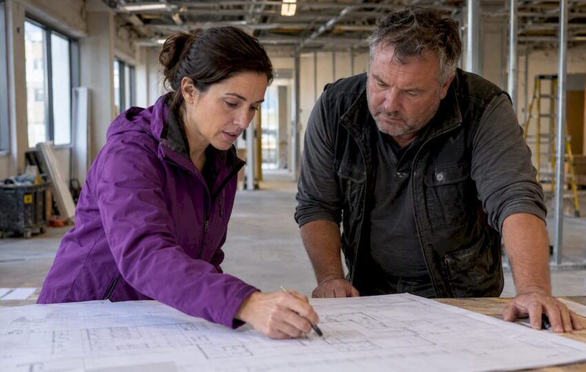 Team assessing a commercial renovation scope
