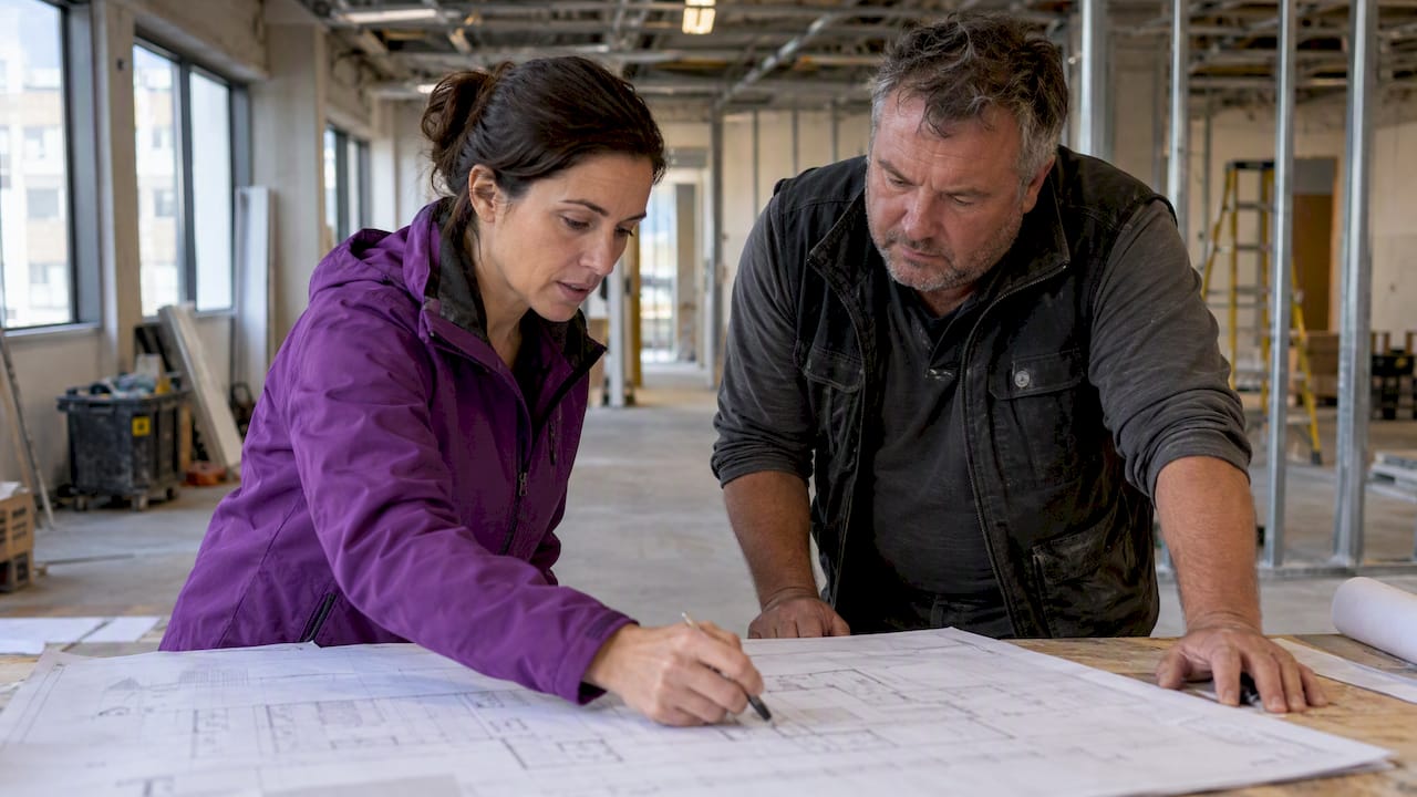 Team assessing a commercial renovation scope