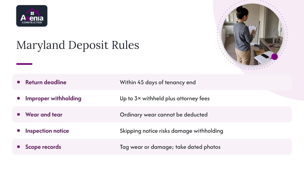 Maryland rules that shape your turn budget — overview diagram