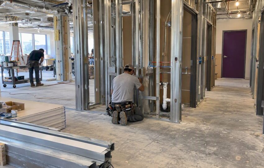 Office suite being converted into clinic exam rooms