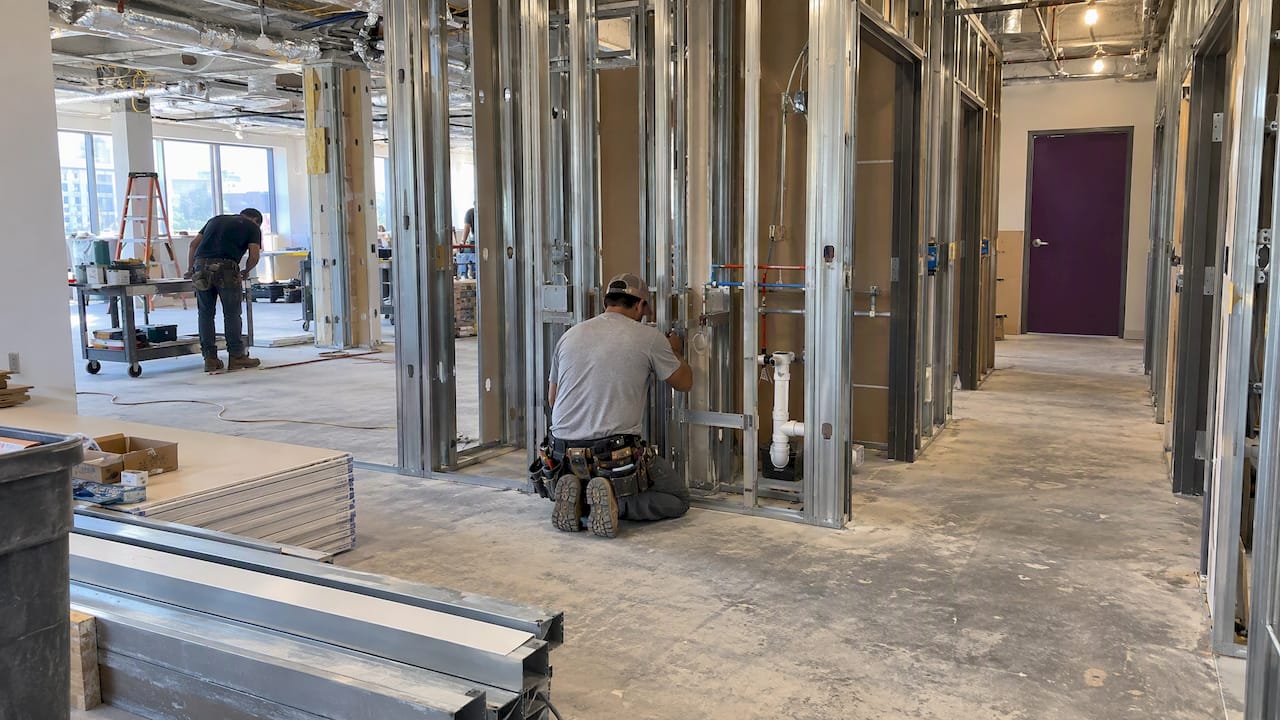 Office suite being converted into clinic exam rooms